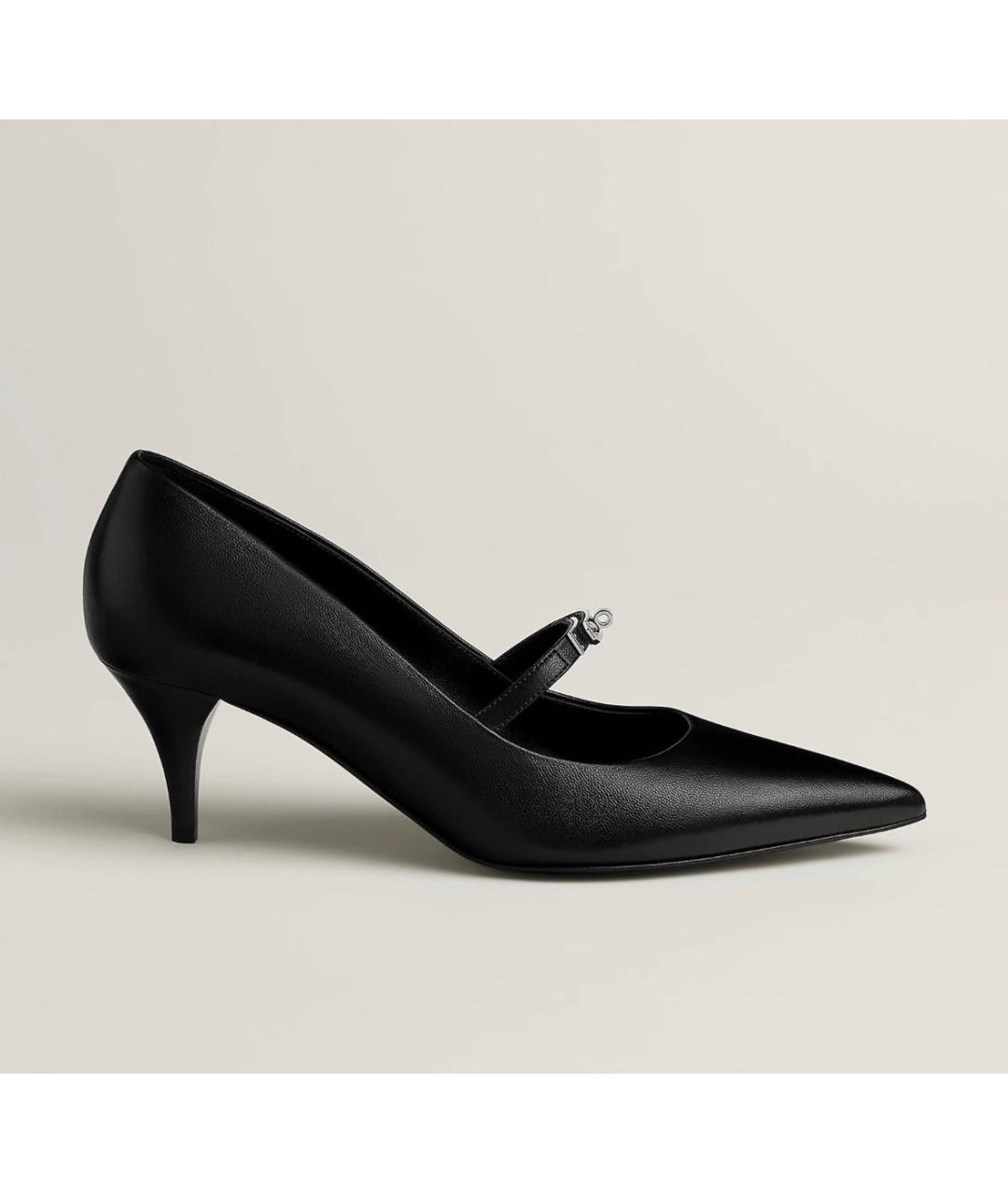 HERMES Черные кожаные туфли, фото 6