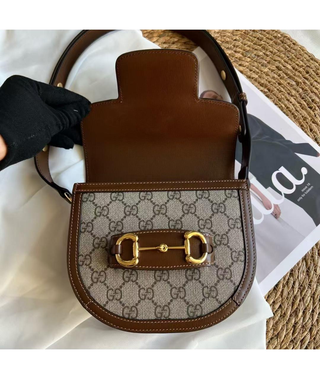 GUCCI Коричневая сумка через плечо, фото 7