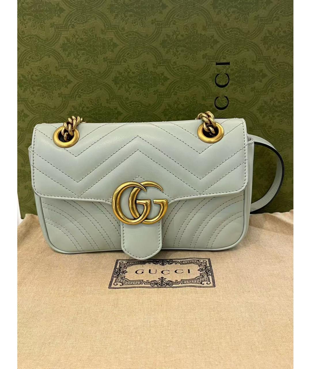 GUCCI Зеленая кожаная сумка через плечо, фото 2