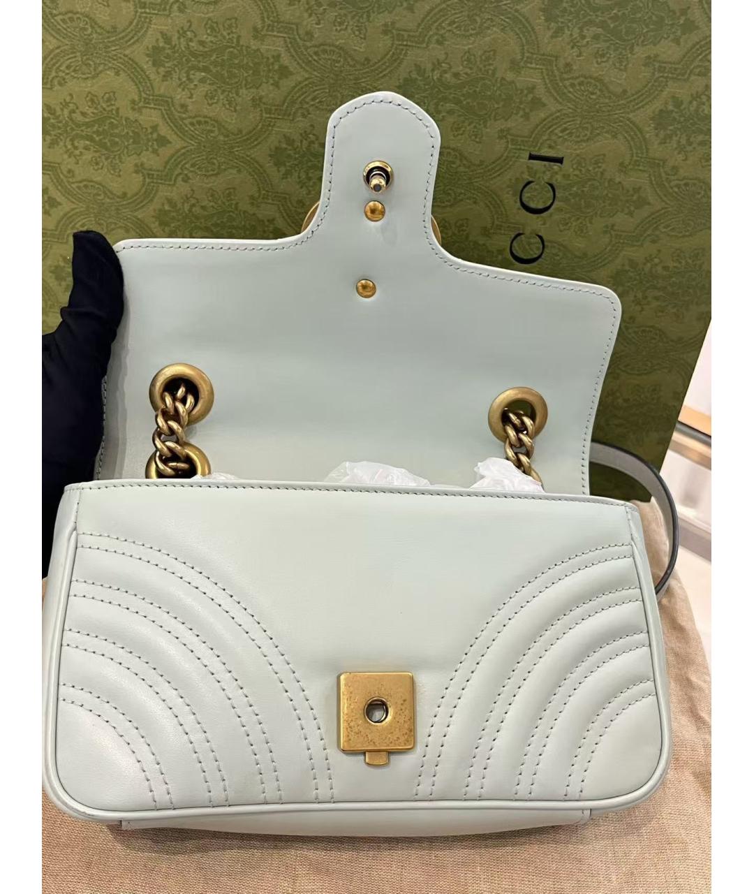 GUCCI Зеленая кожаная сумка через плечо, фото 6