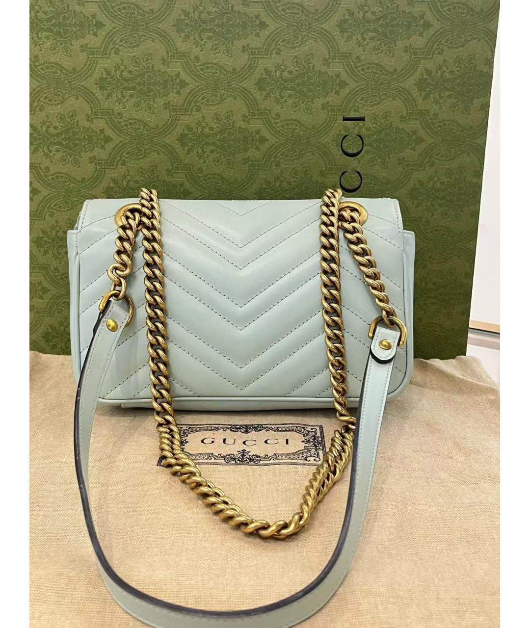 GUCCI Зеленая кожаная сумка через плечо, фото 3