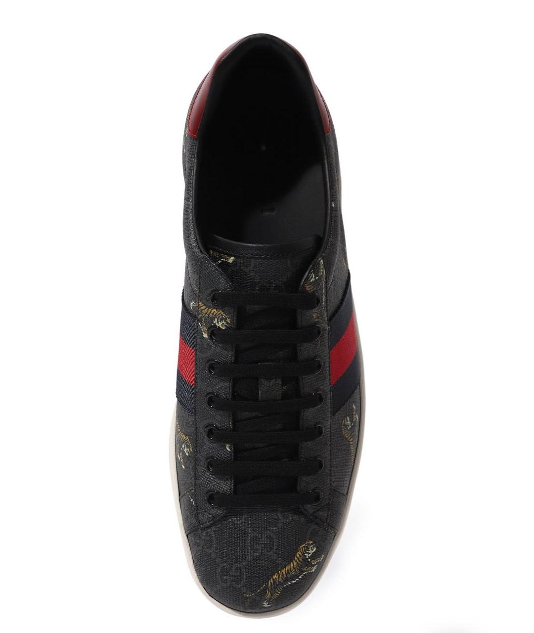 GUCCI Черные низкие кроссовки / кеды, фото 3