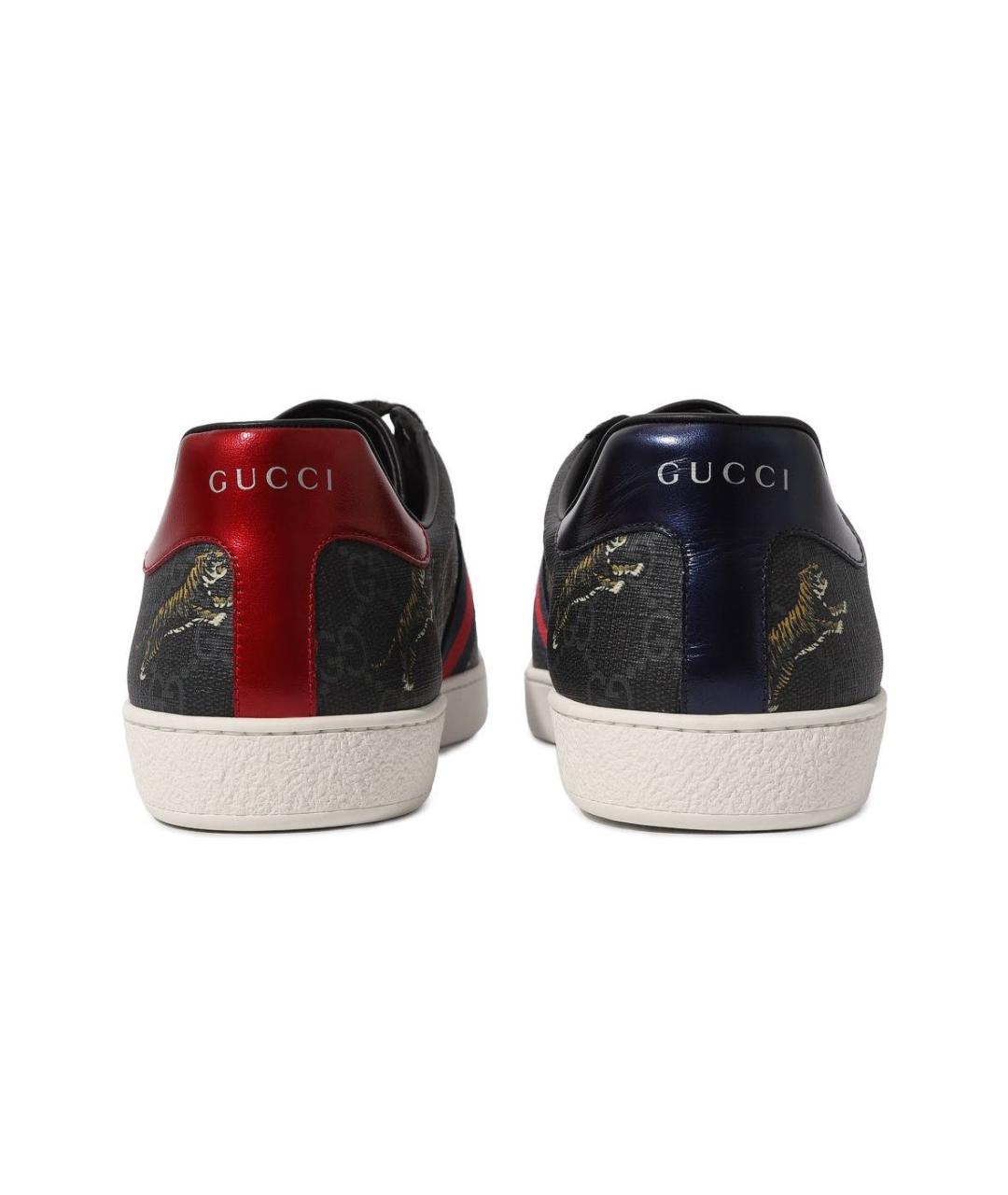 GUCCI Черные низкие кроссовки / кеды, фото 4