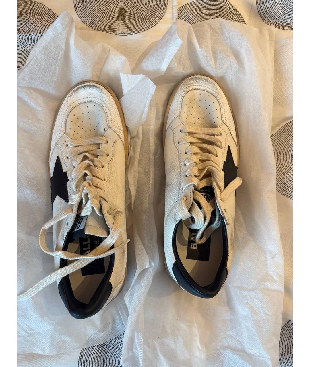 GOLDEN GOOSE DELUXE BRAND Белые кожаные кеды, фото 3