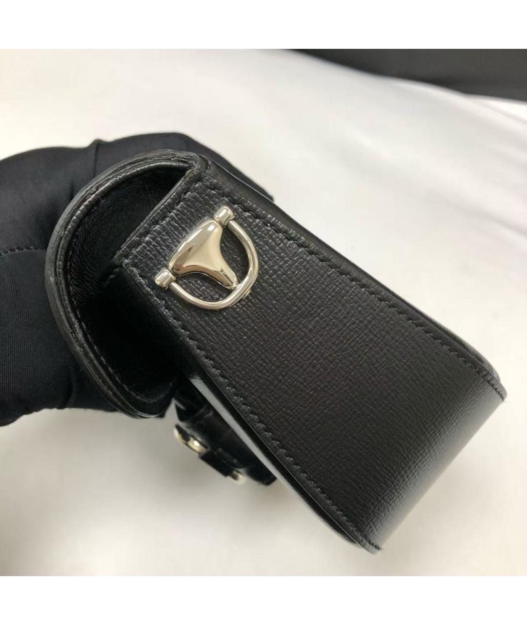 GUCCI Черная кожаная сумка через плечо, фото 4