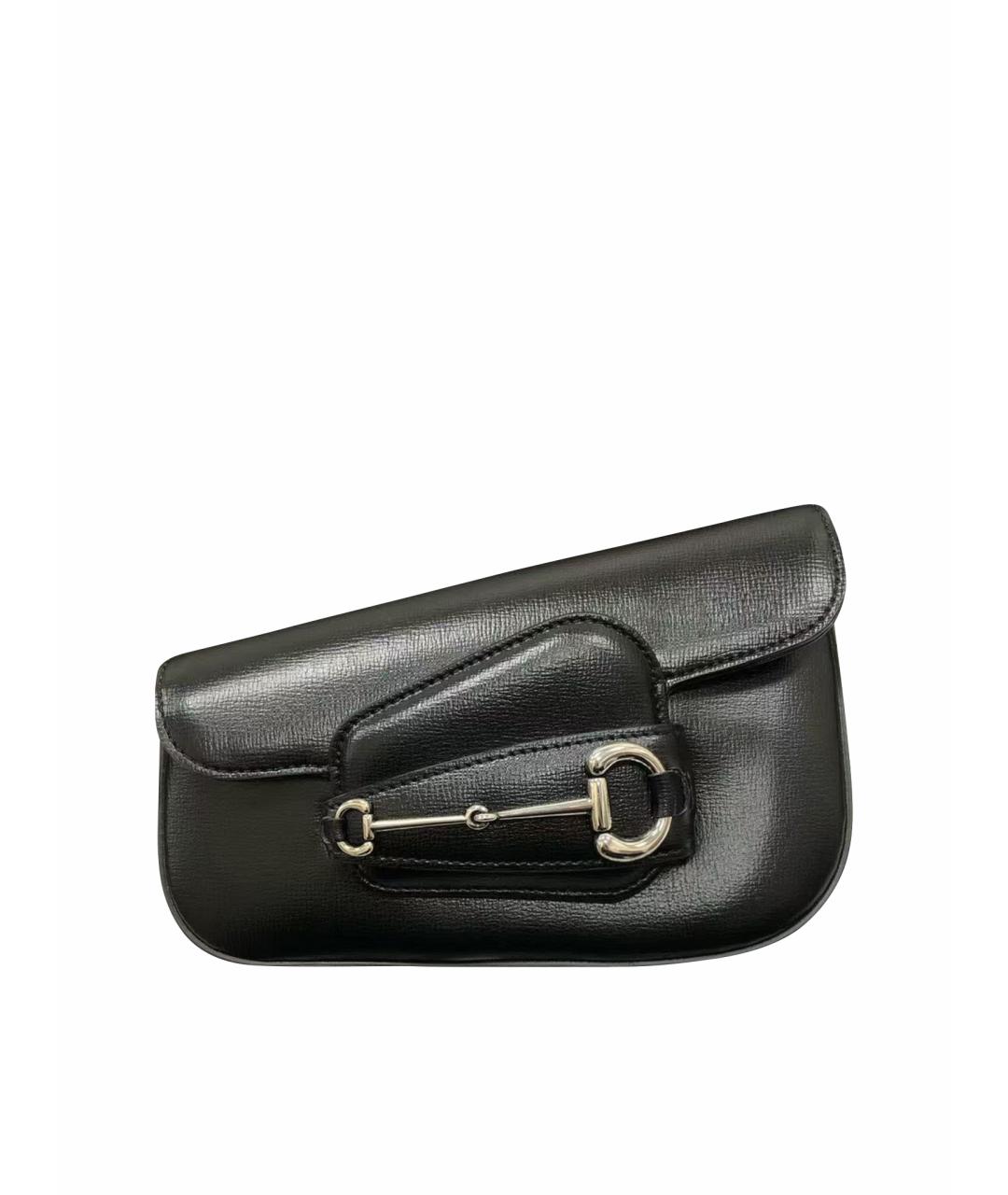 GUCCI Черная кожаная сумка через плечо, фото 1