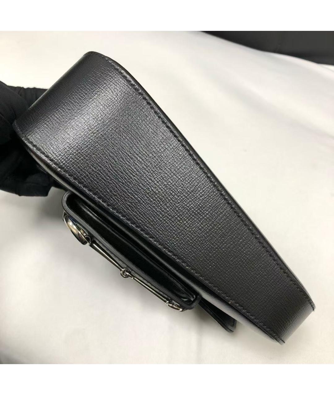 GUCCI Черная кожаная сумка через плечо, фото 5