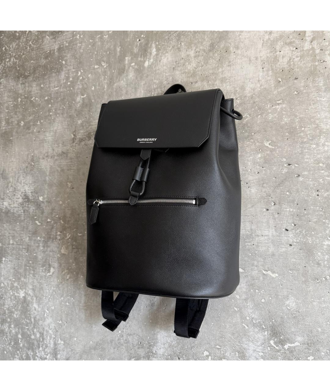 BURBERRY Черный кожаный рюкзак, фото 3