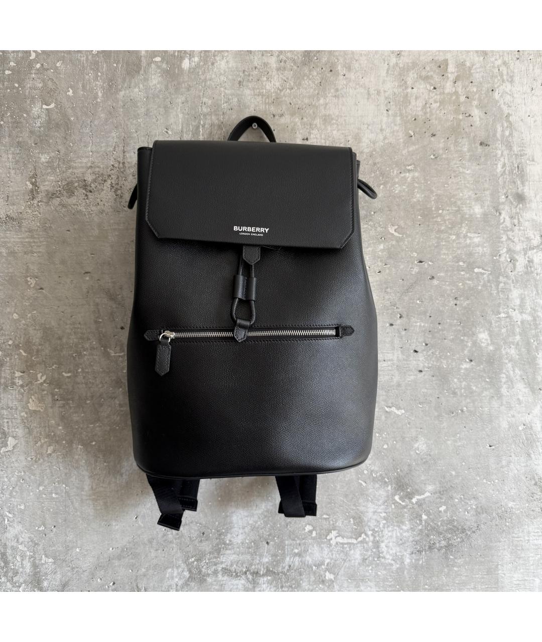 BURBERRY Черный кожаный рюкзак, фото 7