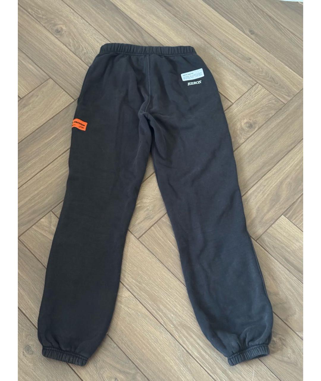 HERON PRESTON Черные хлопковые брюки широкие, фото 2