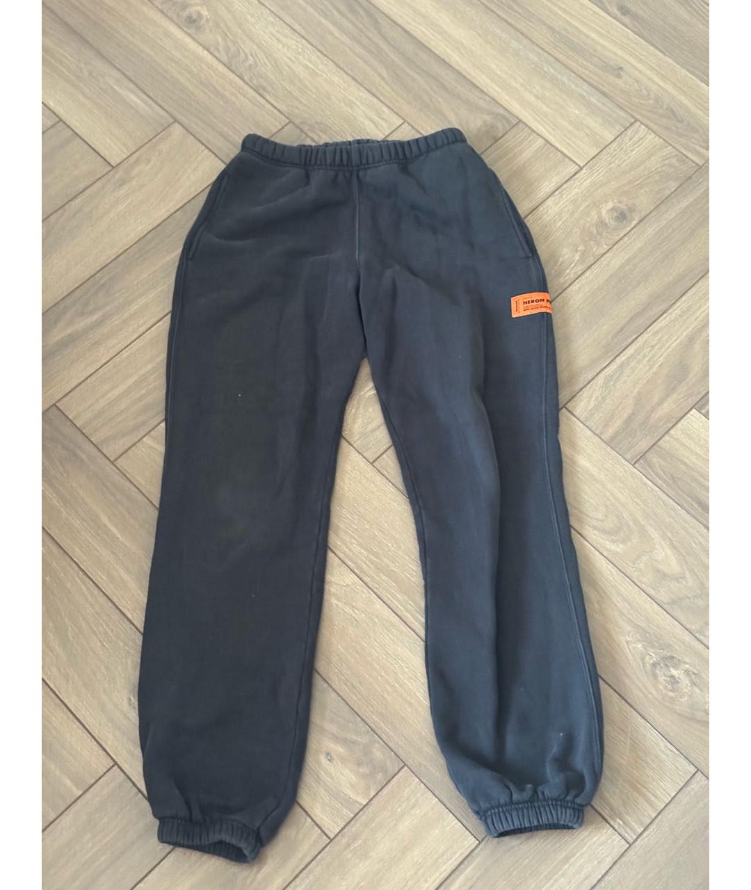 HERON PRESTON Черные хлопковые брюки широкие, фото 6