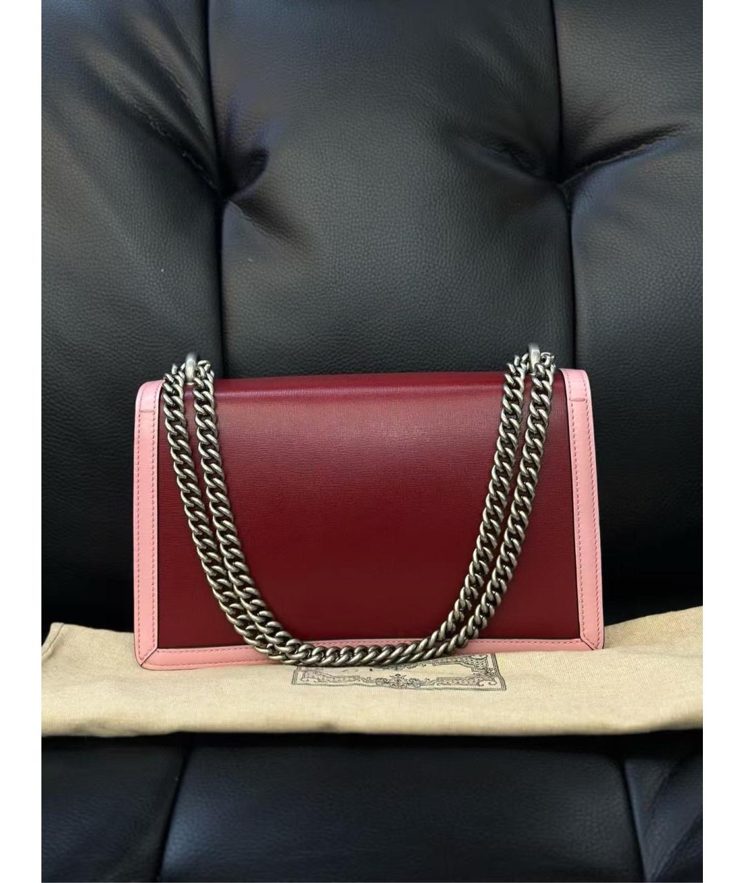 GUCCI Розовая кожаная сумка через плечо, фото 3