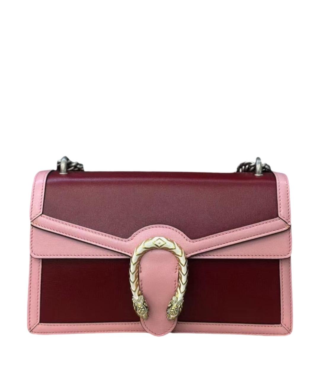 GUCCI Розовая кожаная сумка через плечо, фото 1