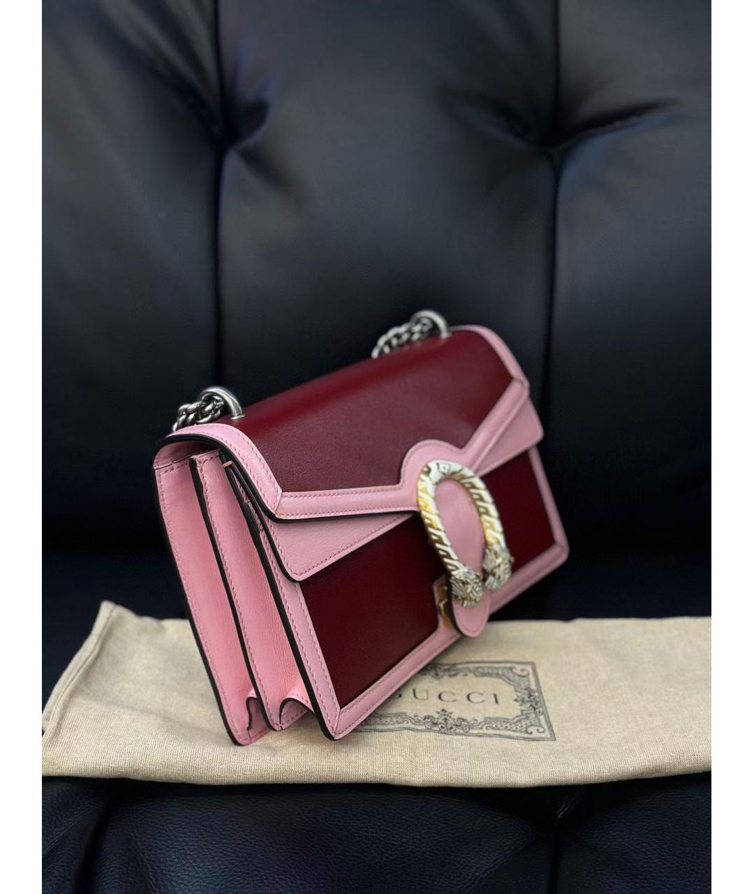 GUCCI Розовая кожаная сумка через плечо, фото 4