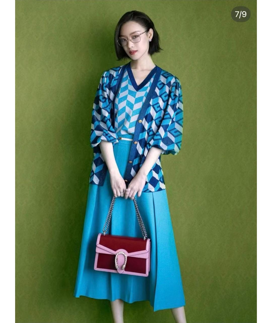 GUCCI Розовая кожаная сумка через плечо, фото 8