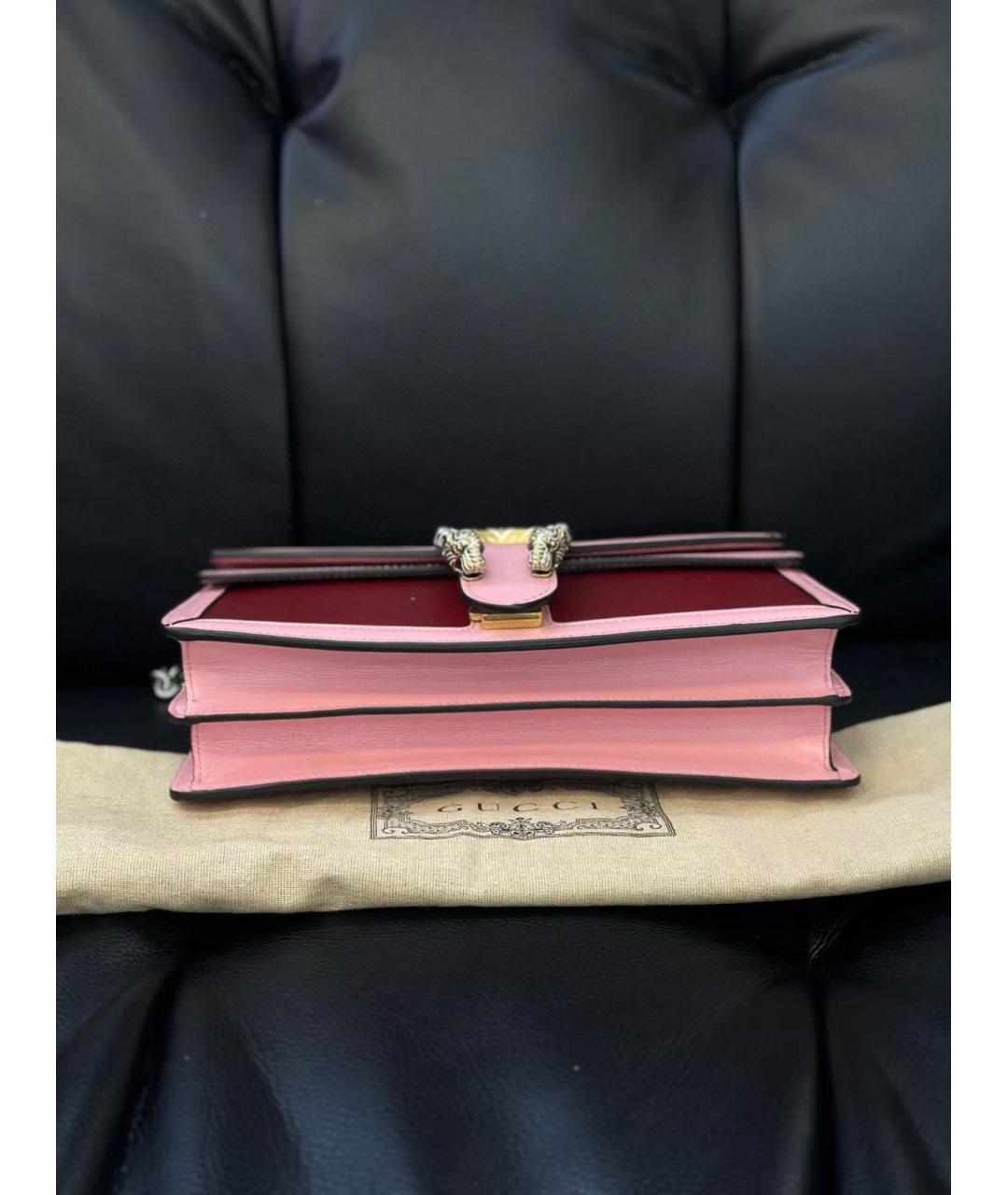 GUCCI Розовая кожаная сумка через плечо, фото 6