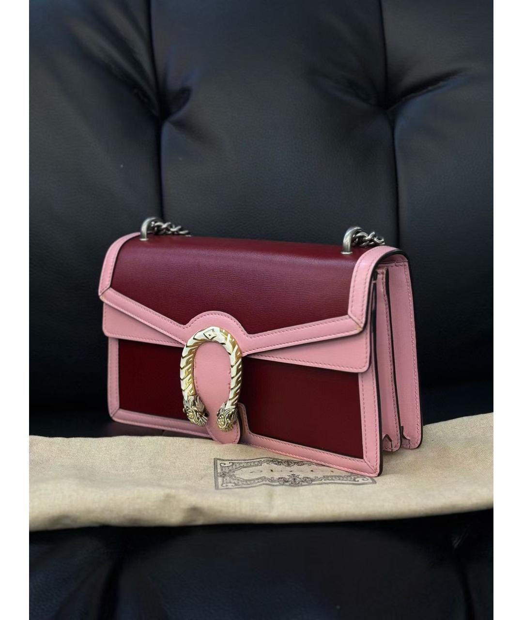 GUCCI Розовая кожаная сумка через плечо, фото 5