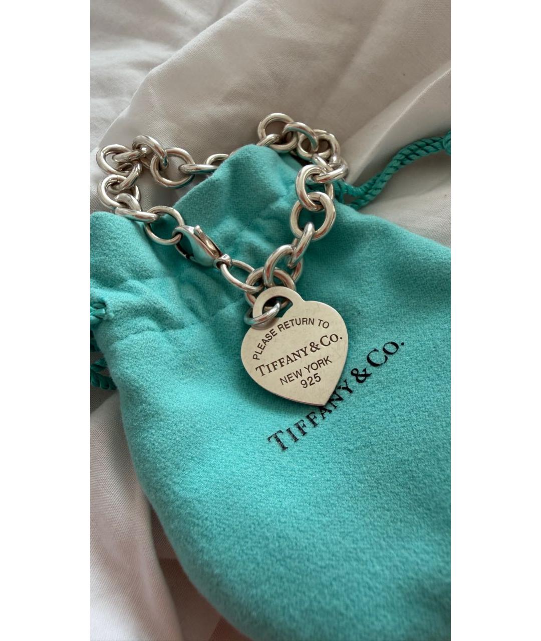 TIFFANY&CO Бирюзовый серебряный браслет, фото 4