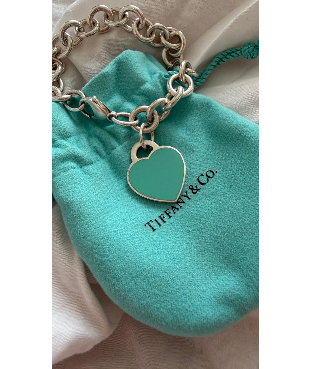 TIFFANY&CO Бирюзовый серебряный браслет, фото 6