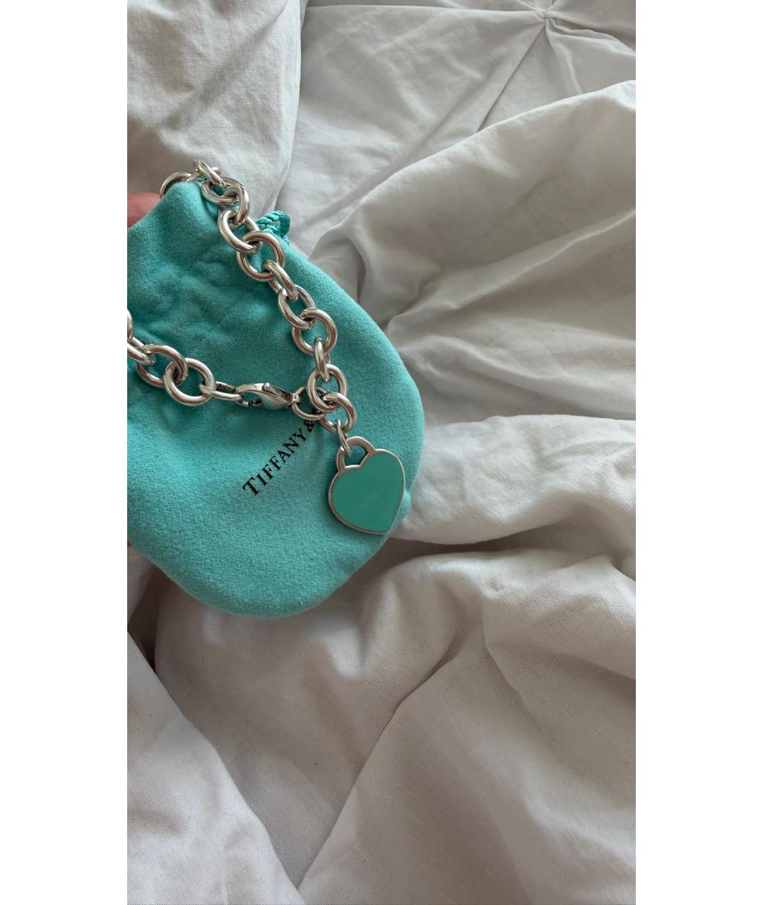 TIFFANY&CO Бирюзовый серебряный браслет, фото 5