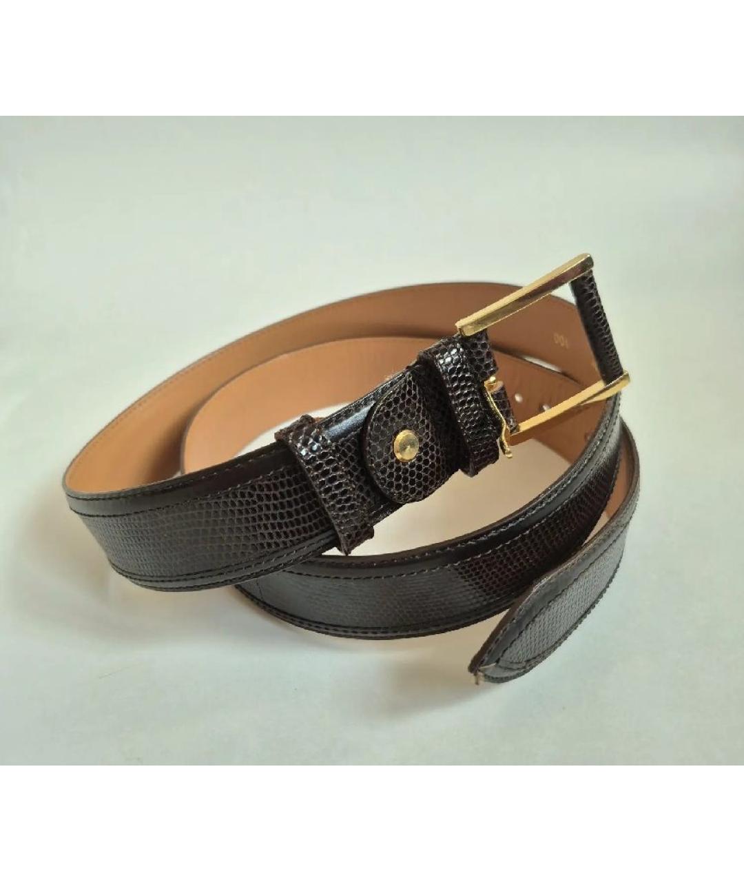 ARTIOLI Коричневый ремень из экзотической кожи, фото 3