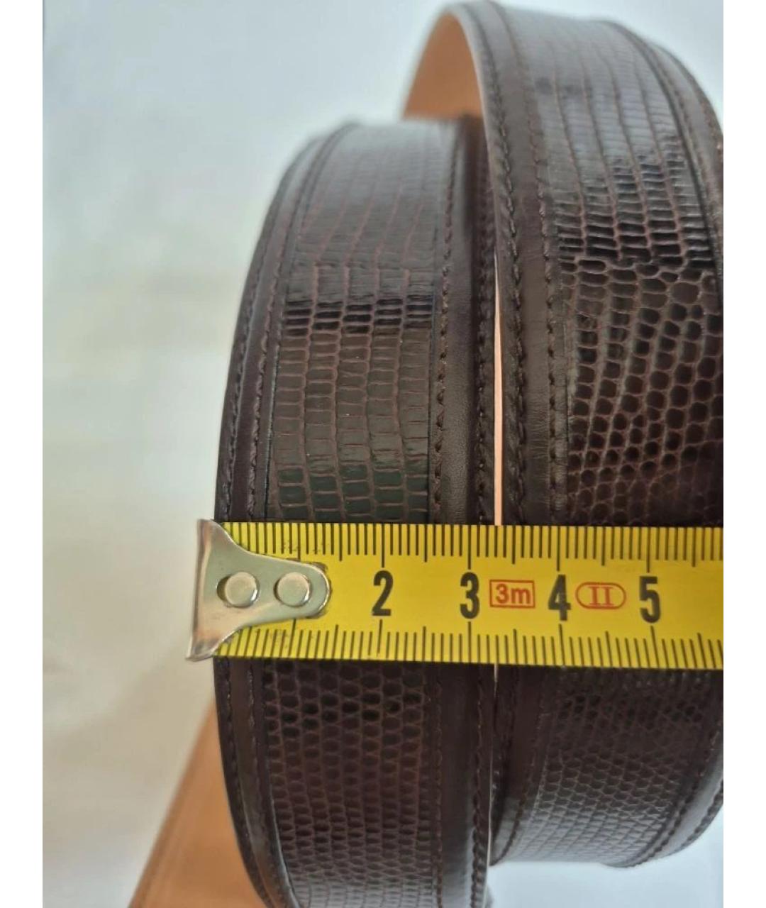 ARTIOLI Коричневый ремень из экзотической кожи, фото 5