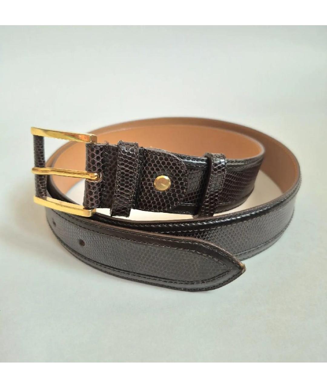 ARTIOLI Коричневый ремень из экзотической кожи, фото 8