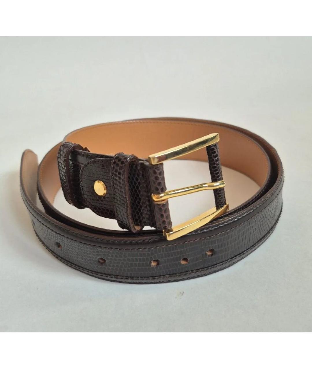ARTIOLI Коричневый ремень из экзотической кожи, фото 10
