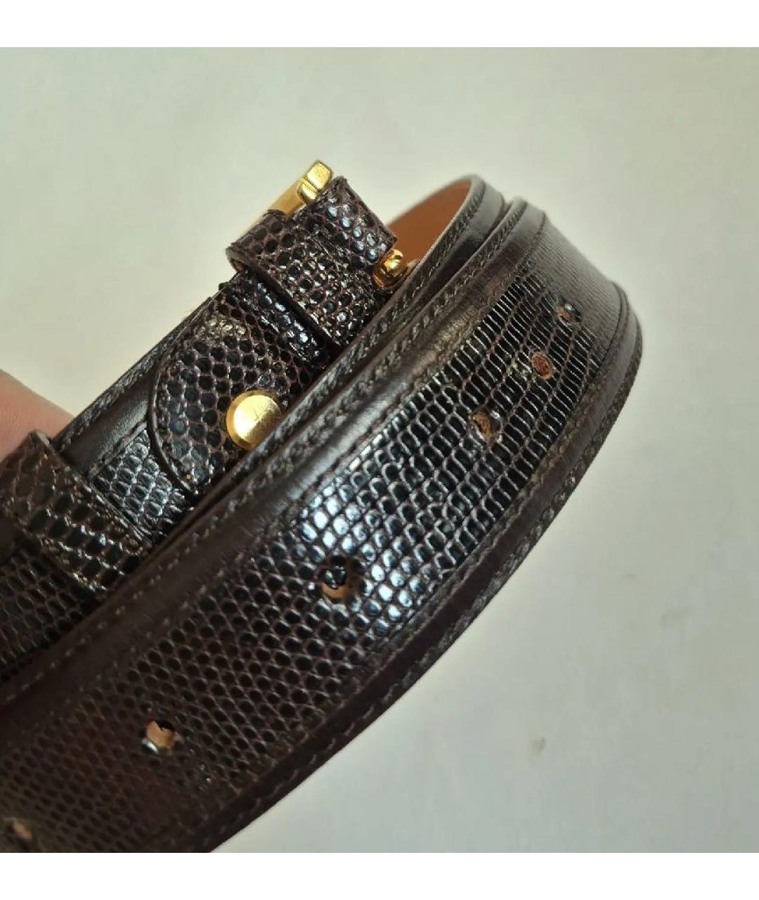 ARTIOLI Коричневый ремень из экзотической кожи, фото 7