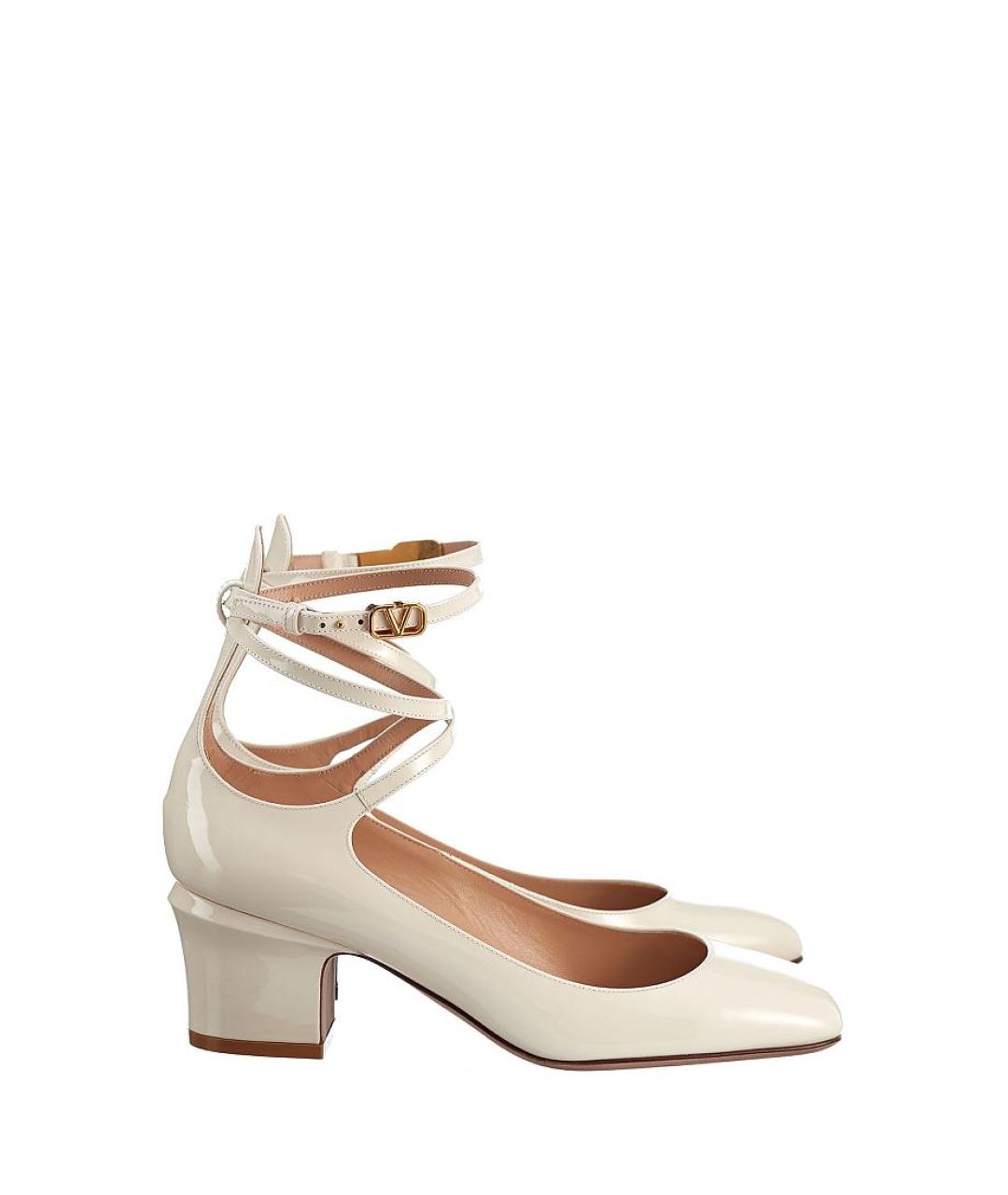 VALENTINO Бежевые туфли из лакированной кожи, фото 6