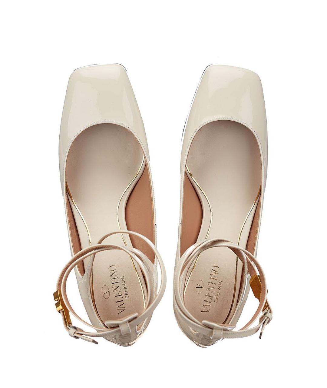 VALENTINO Бежевые туфли из лакированной кожи, фото 2