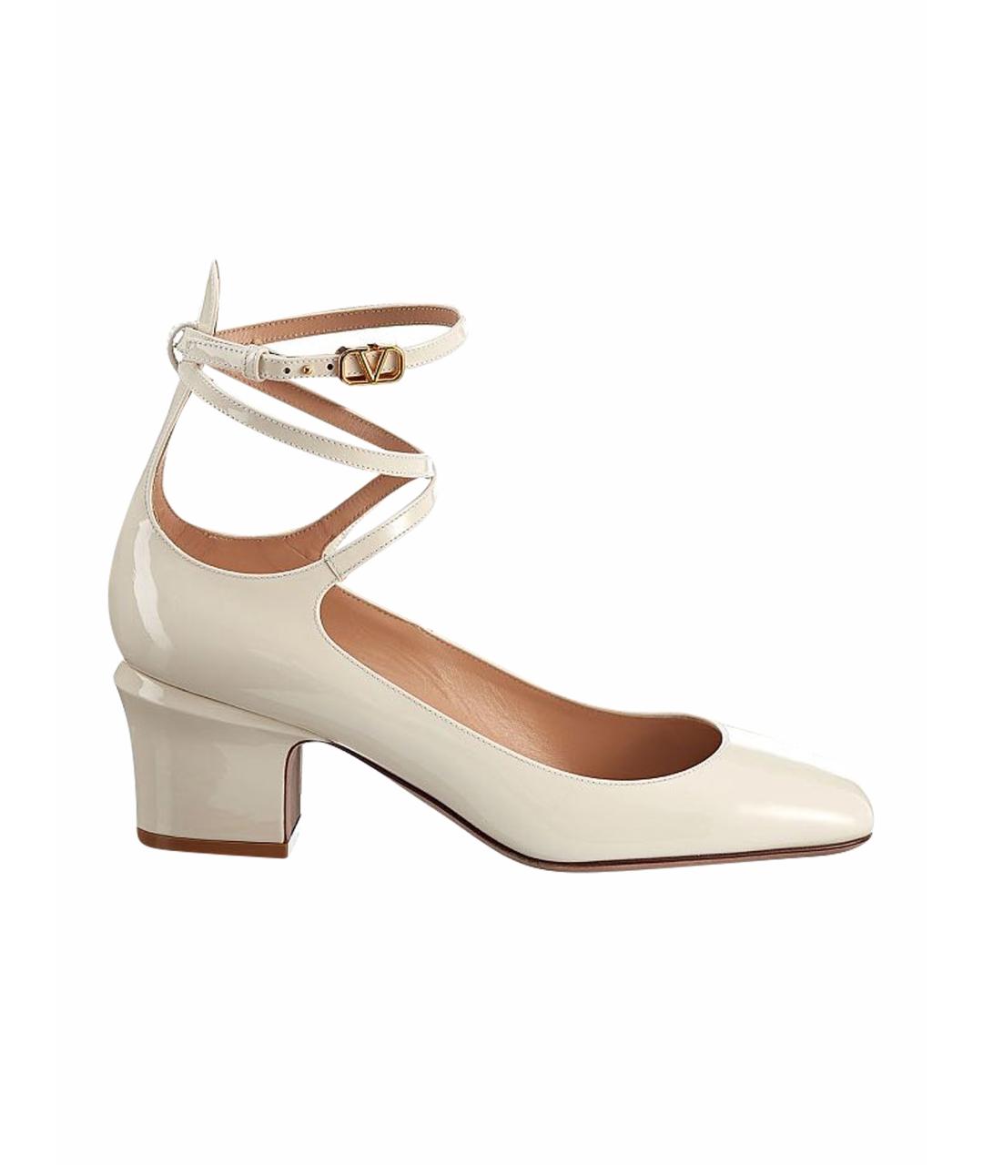 VALENTINO Бежевые туфли из лакированной кожи, фото 1