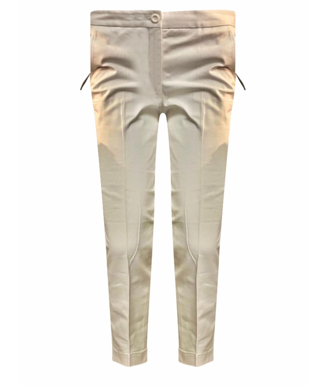 RED VALENTINO Белые хлопковые прямые брюки, фото 1