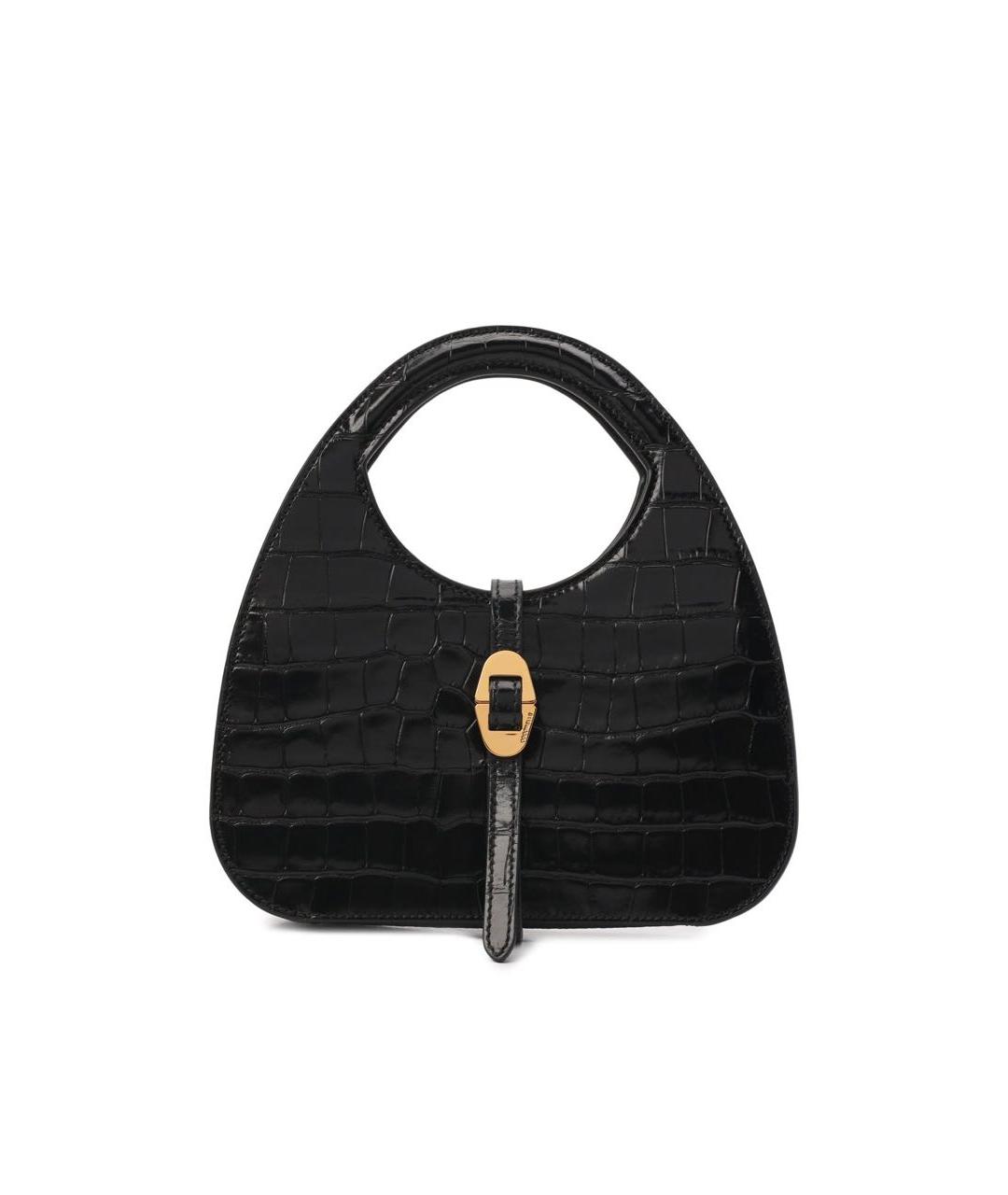 COCCINELLE Черная кожаная сумка с короткими ручками, фото 7