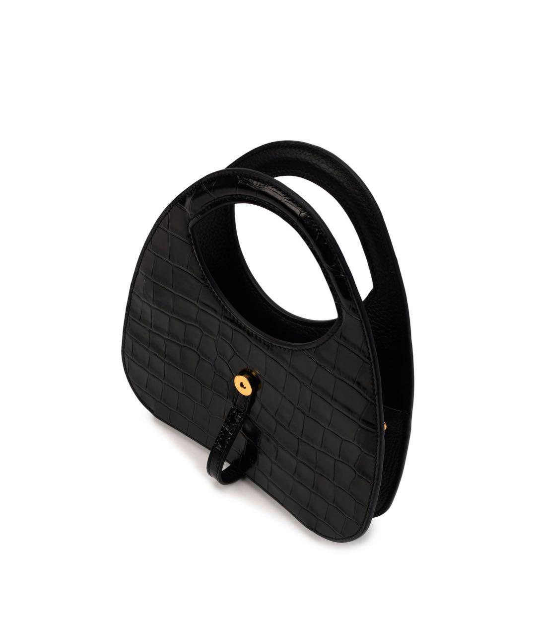 COCCINELLE Черная кожаная сумка с короткими ручками, фото 2