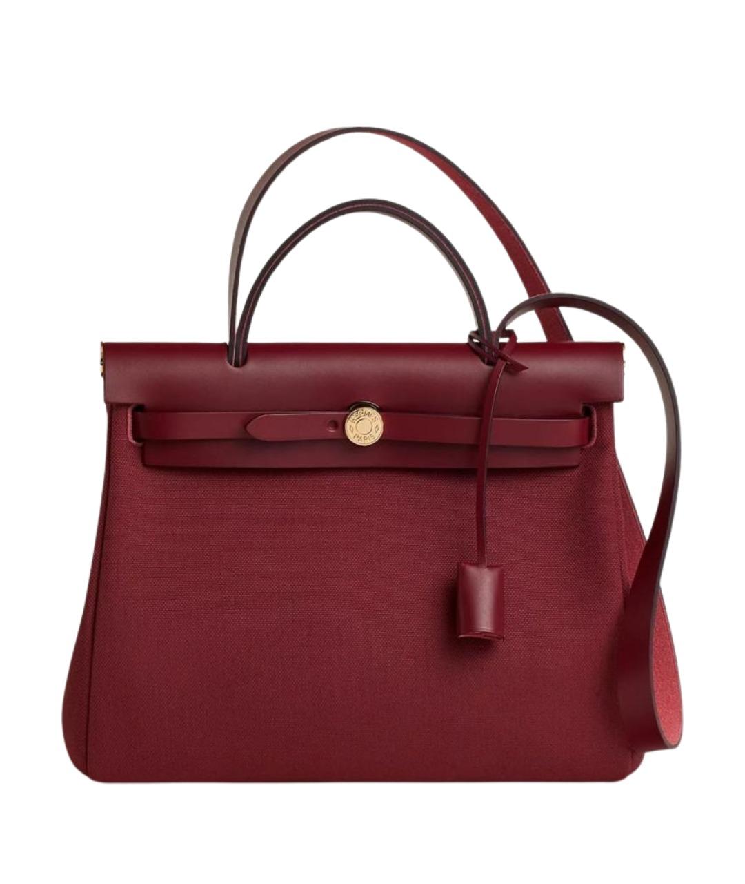 HERMES Бордовая сумка с короткими ручками, фото 1