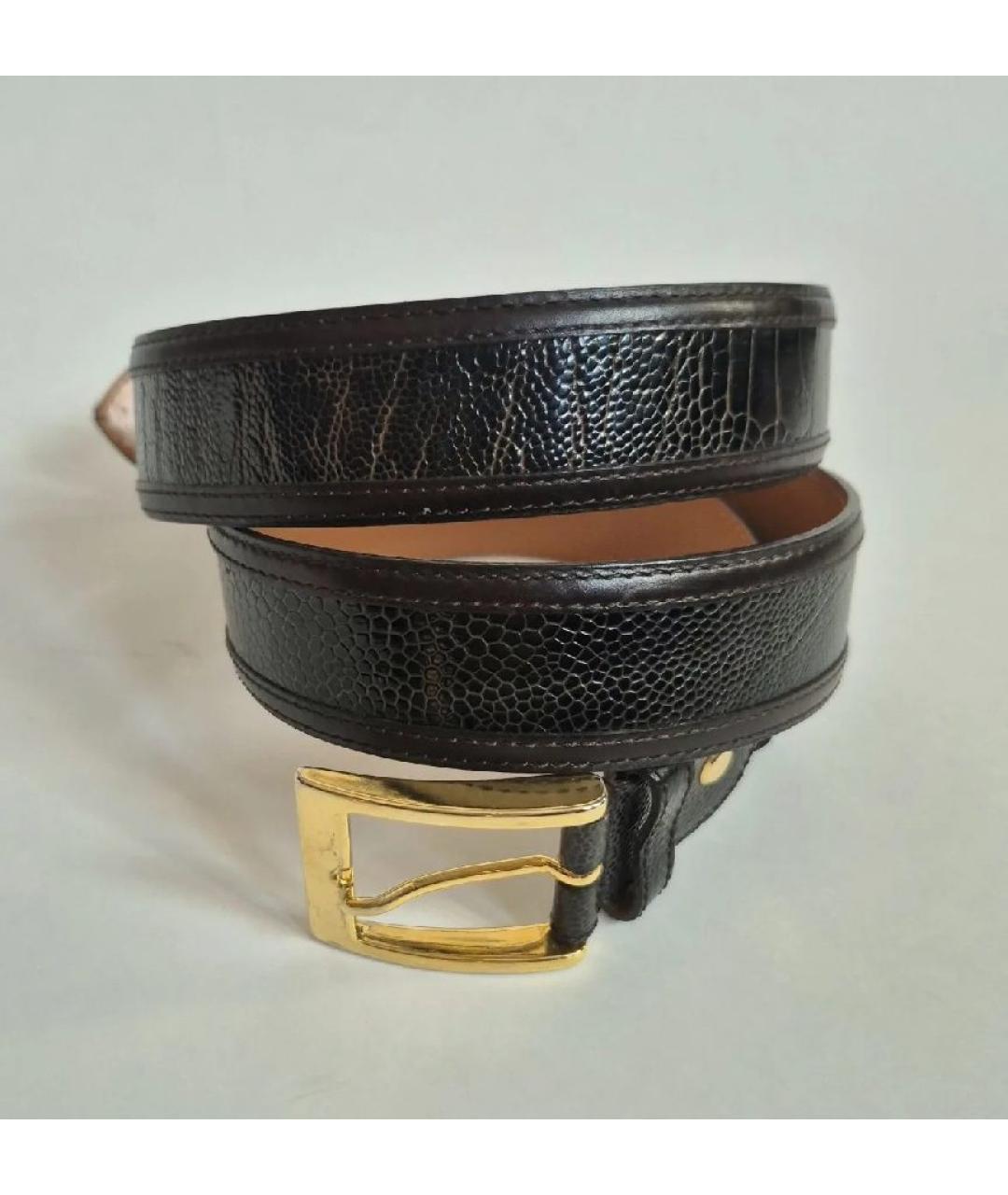 ARTIOLI Черный ремень из экзотической кожи, фото 2