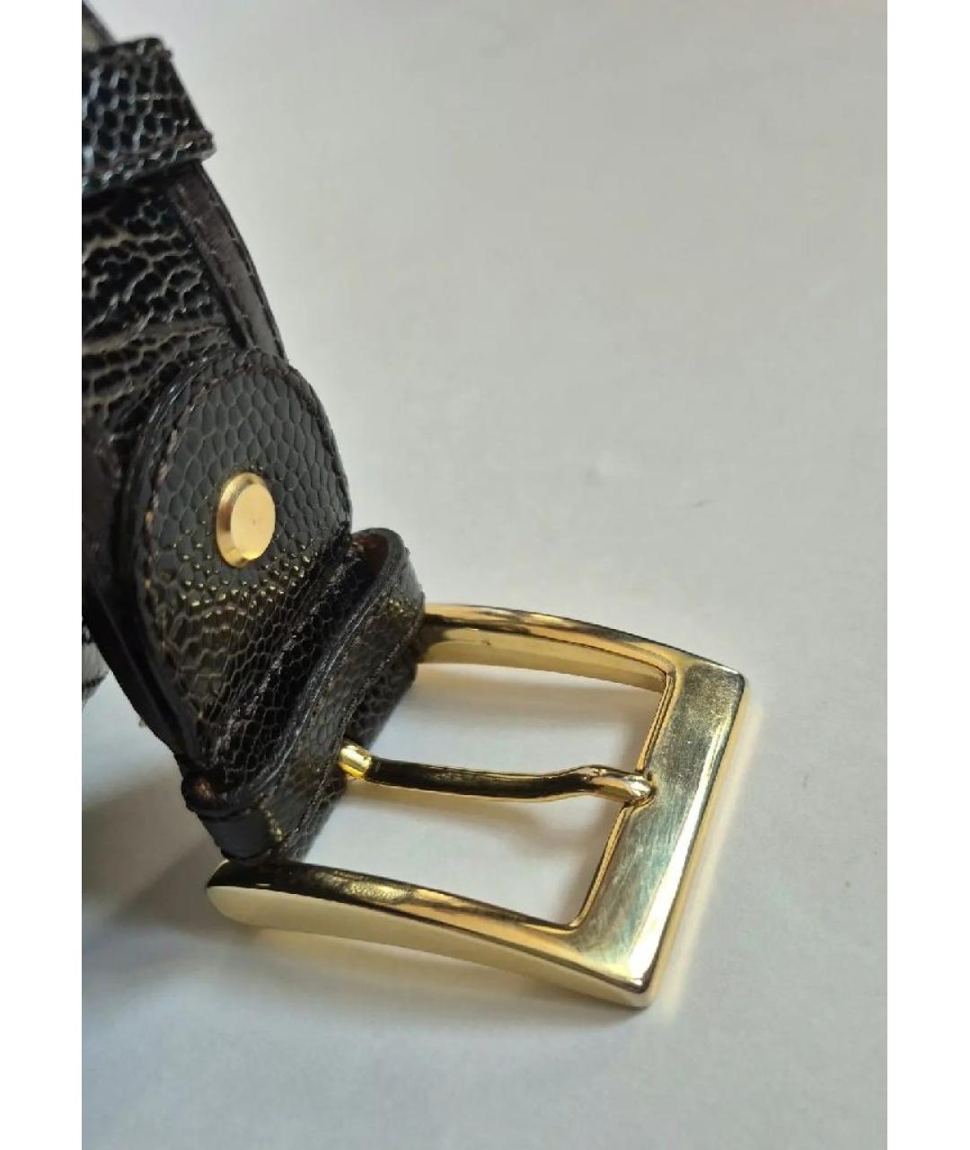 ARTIOLI Черный ремень из экзотической кожи, фото 6