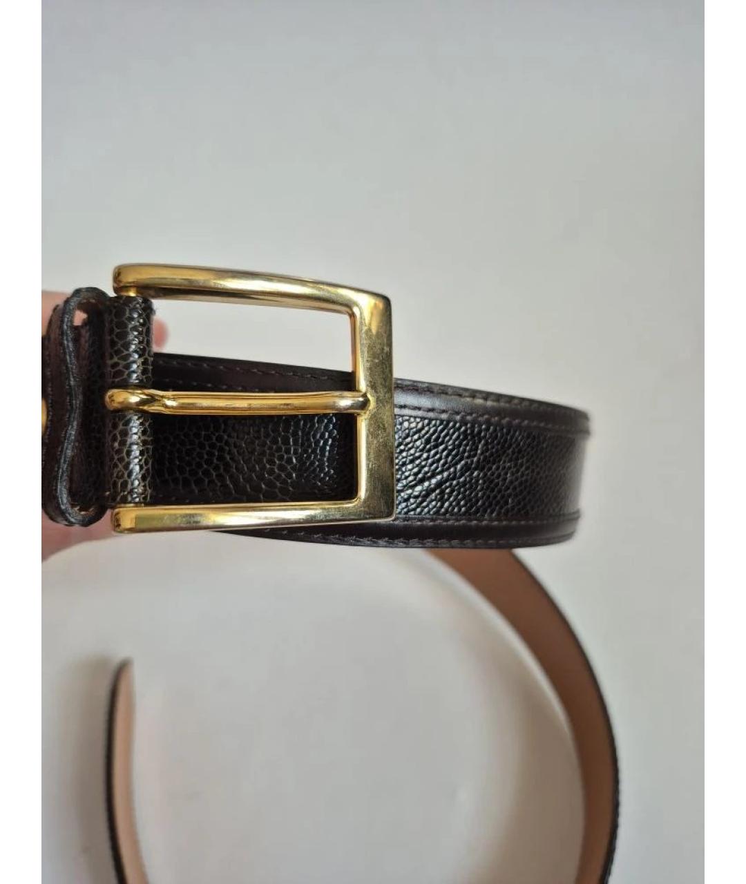 ARTIOLI Черный ремень из экзотической кожи, фото 9