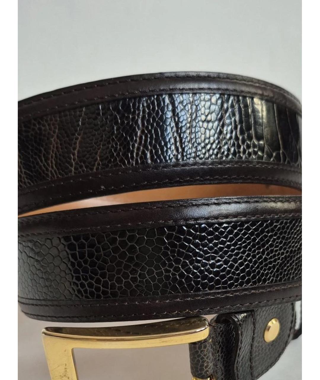 ARTIOLI Черный ремень из экзотической кожи, фото 3