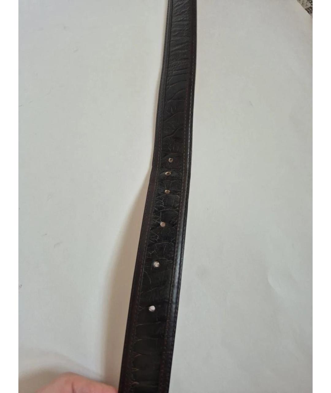 ARTIOLI Черный ремень из экзотической кожи, фото 5