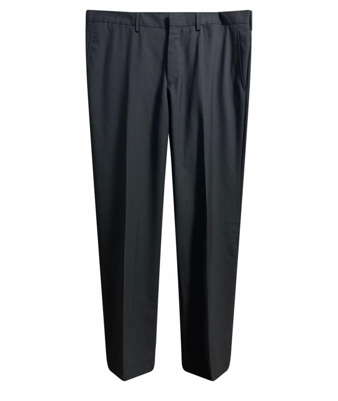 PRADA Черные шерстяные классические брюки, фото 1