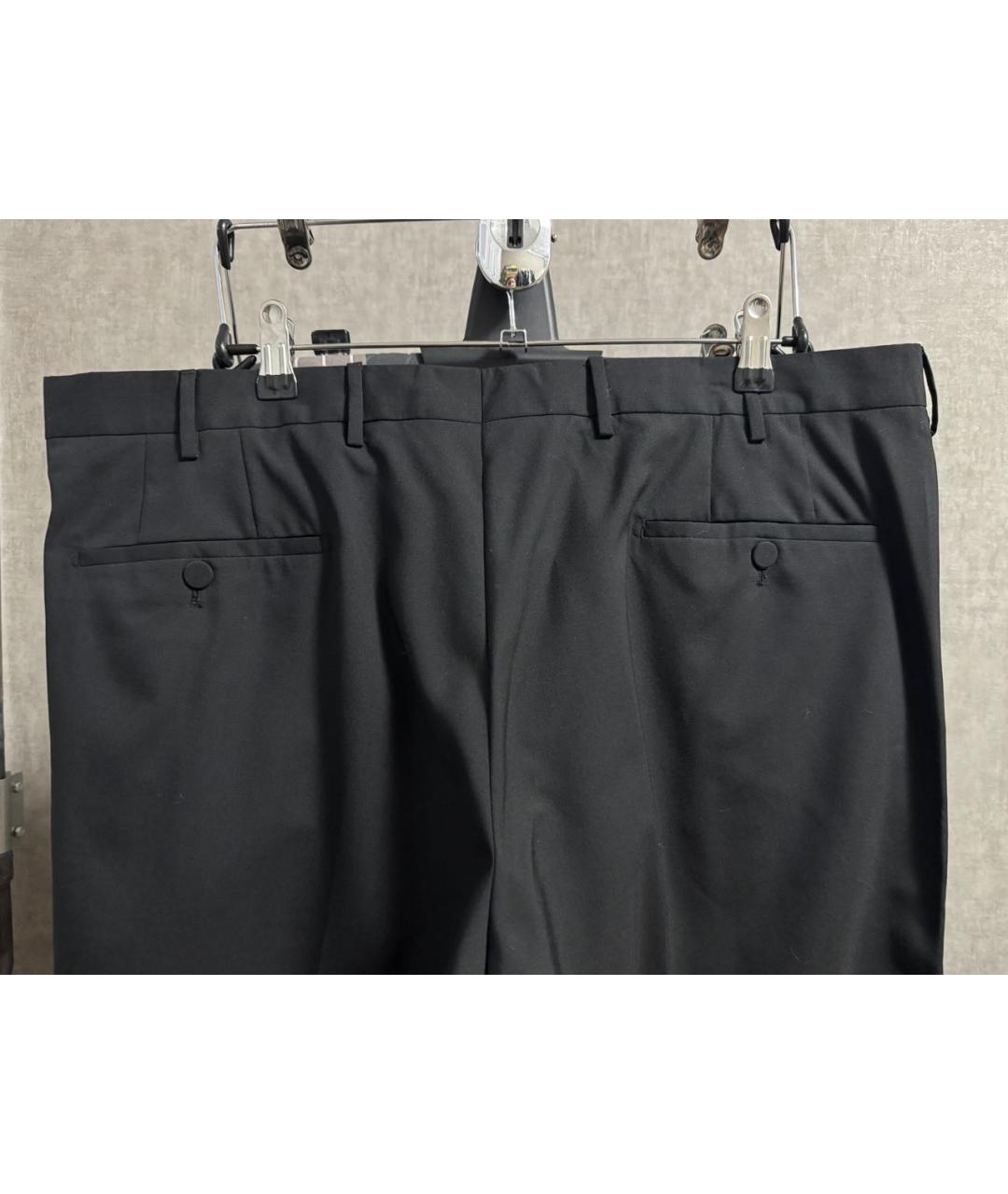PRADA Черные шерстяные классические брюки, фото 2