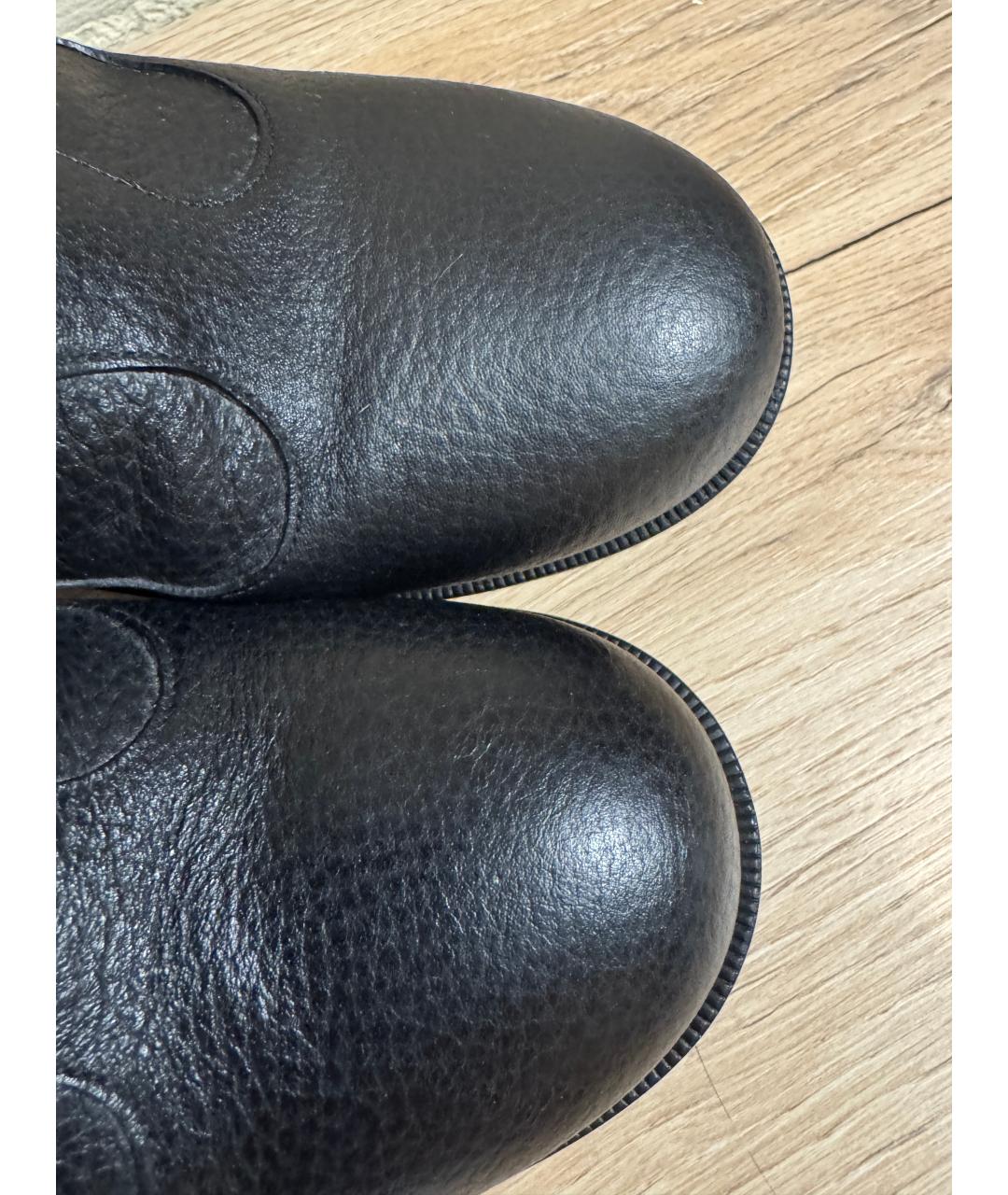 GUCCI Черные кожаные полусапоги, фото 7
