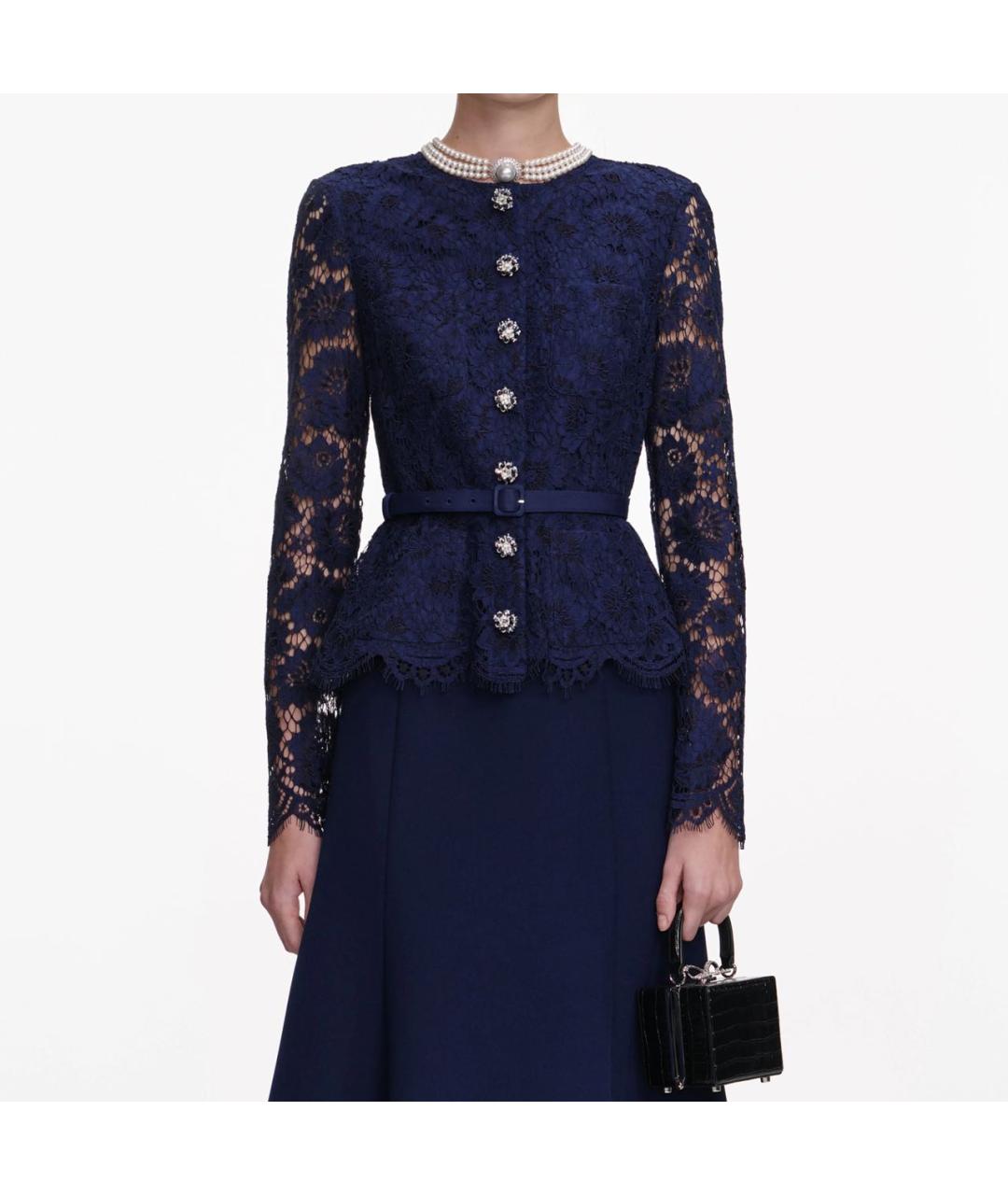 SELF-PORTRAIT Темно-синее вечернее платье, фото 2