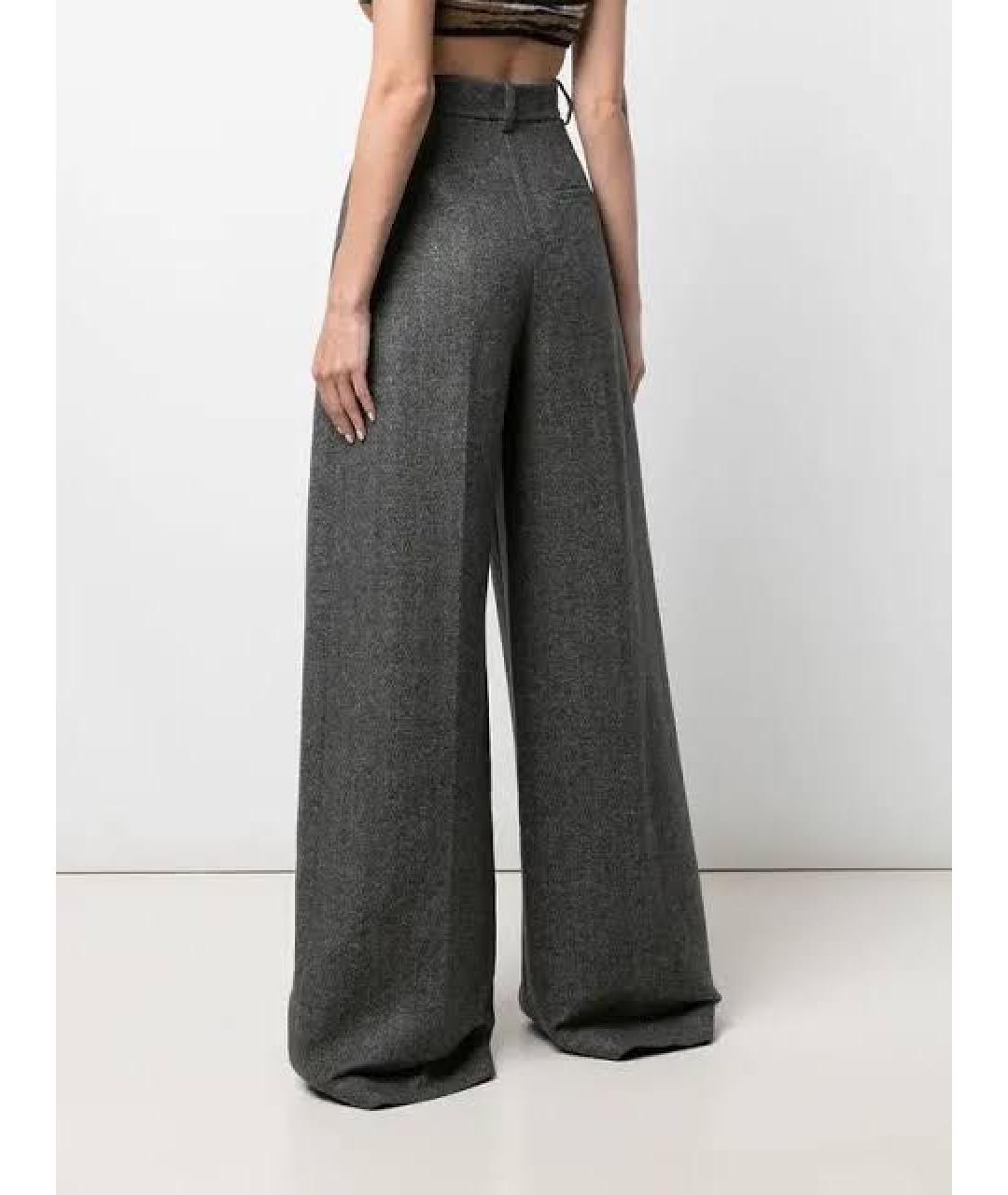KHAITE Серые шерстяные брюки широкие, фото 5