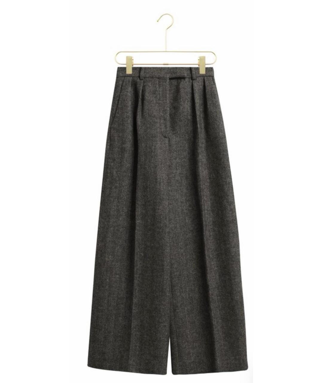 KHAITE Серые шерстяные брюки широкие, фото 6
