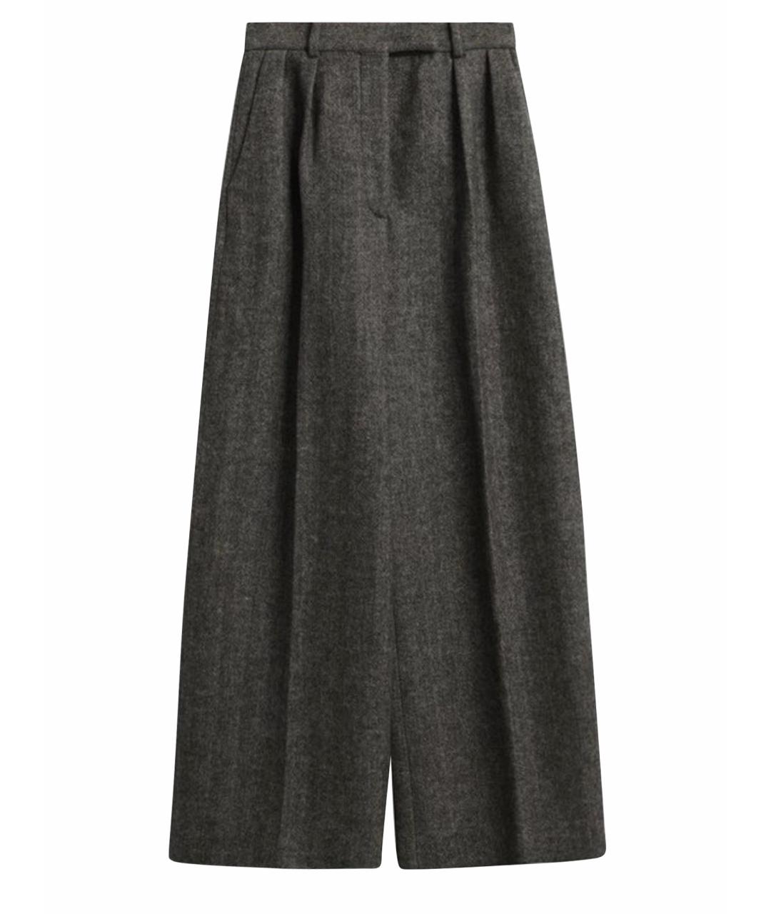 KHAITE Серые шерстяные брюки широкие, фото 1