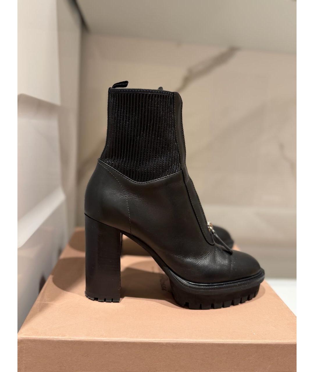 GIANVITO ROSSI Черные кожаные ботильоны, фото 7