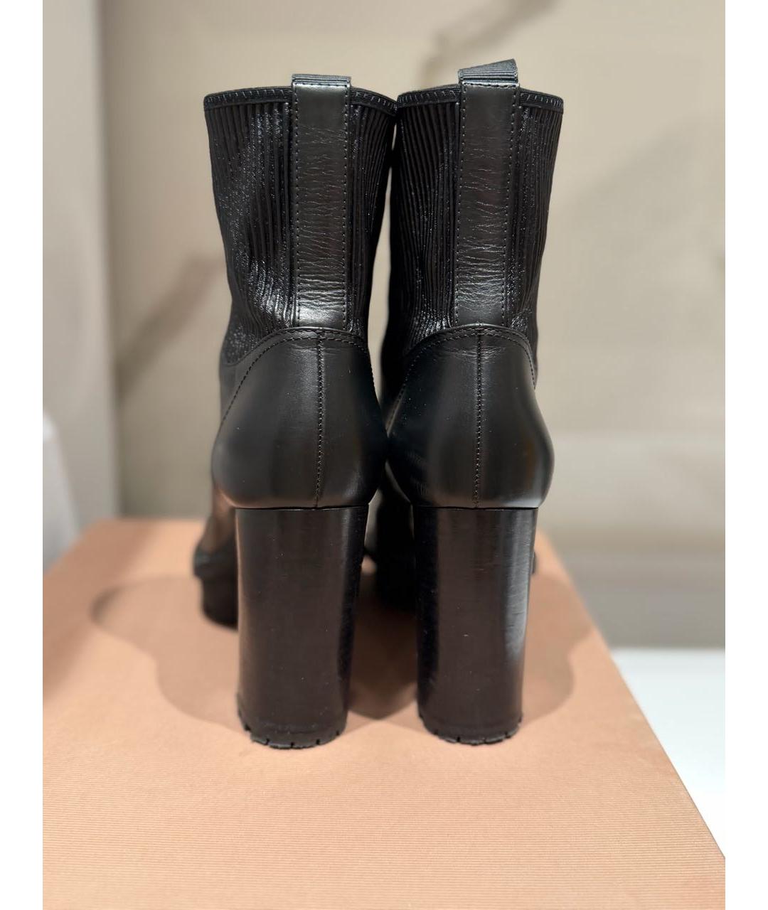 GIANVITO ROSSI Черные кожаные ботильоны, фото 4